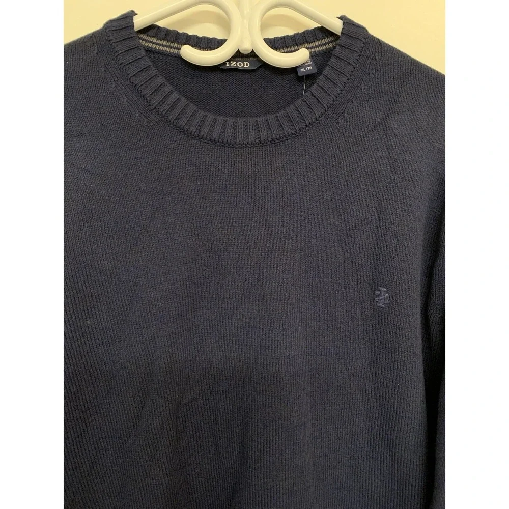 Izod Sweater Mens XL Blue Long Sleeve‎ Crew Neck - Picture 3 of 9